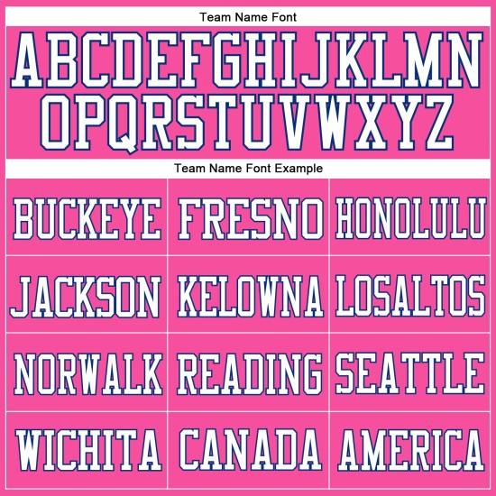 Custom Pink White-Royal Mesh Authentic Football Jersey